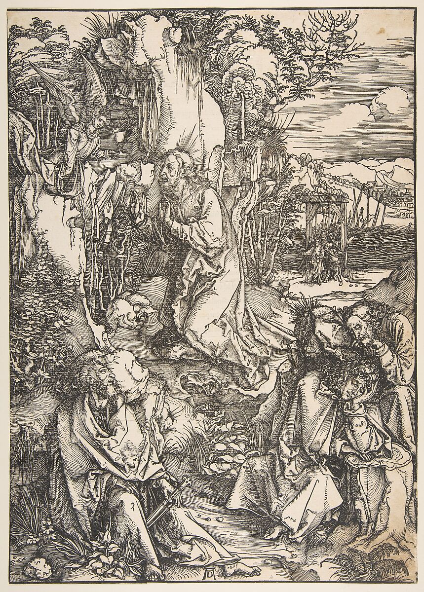 The Agony in the Garden, Albrecht Dürer (German, Nuremberg 1471–1528 Nuremberg), Woodcut 