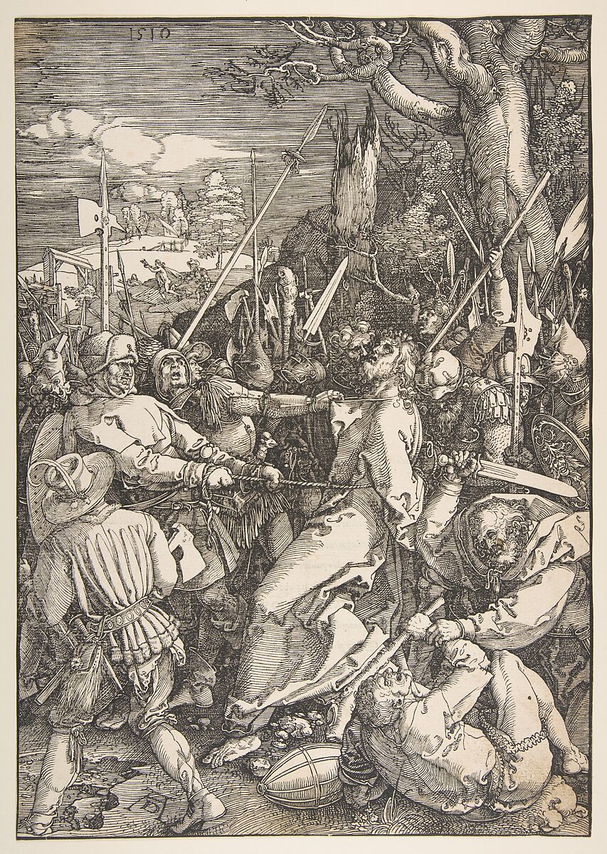 The Betrayal of Christ, Albrecht Dürer (German, Nuremberg 1471–1528 Nuremberg), Woodcut 