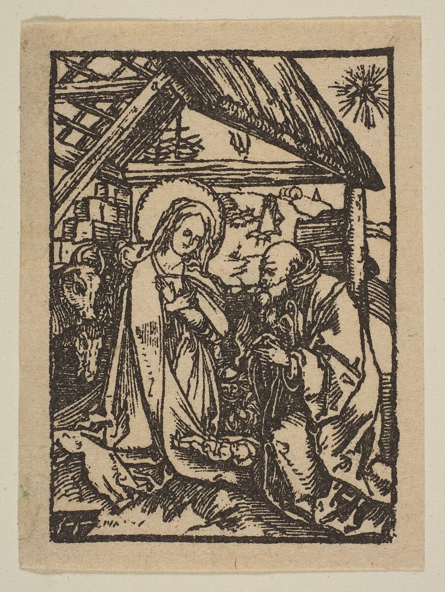 The Nativity, Albrecht Dürer (German, Nuremberg 1471–1528 Nuremberg), Woodcut 