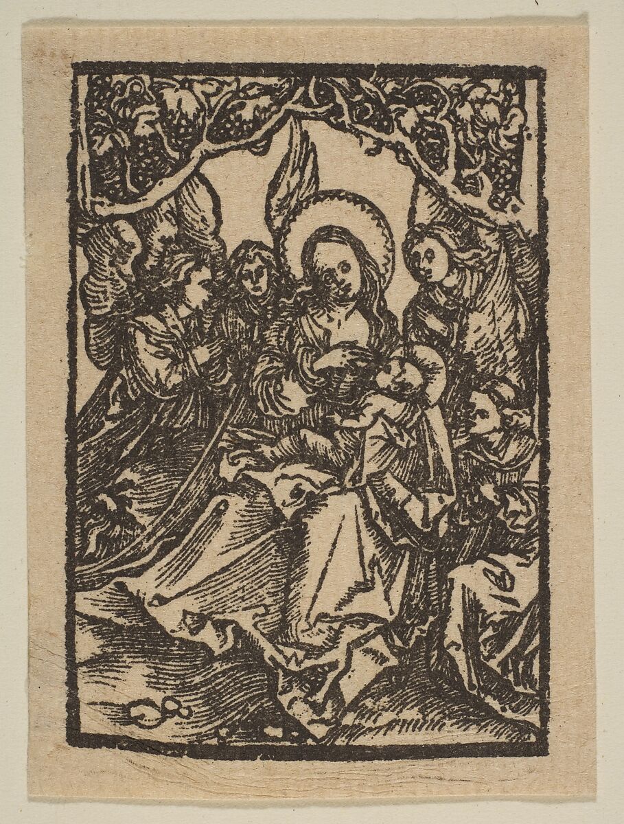 The Virgin and the Child, Albrecht Dürer (German, Nuremberg 1471–1528 Nuremberg), Woodcut 