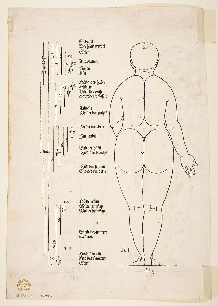 Illustration from Dürer's "Vier Bucher von Menslicher Proportion", Albrecht Dürer (German, Nuremberg 1471–1528 Nuremberg), Woodcut