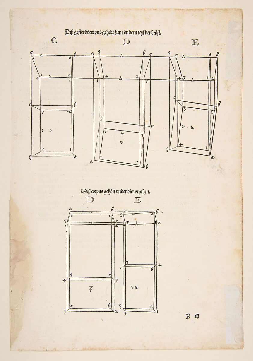 Illustration from Dürer's "Vier Bucher von Menslicher Proportion", Albrecht Dürer (German, Nuremberg 1471–1528 Nuremberg), Woodcut 