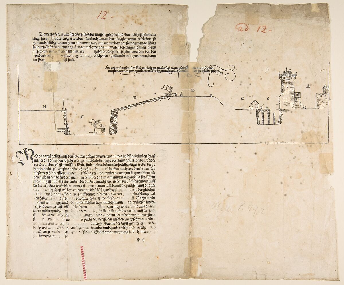 Last Illustration from Dürer's "Treatise on Fortification", Albrecht Dürer (German, Nuremberg 1471–1528 Nuremberg), Woodcut 