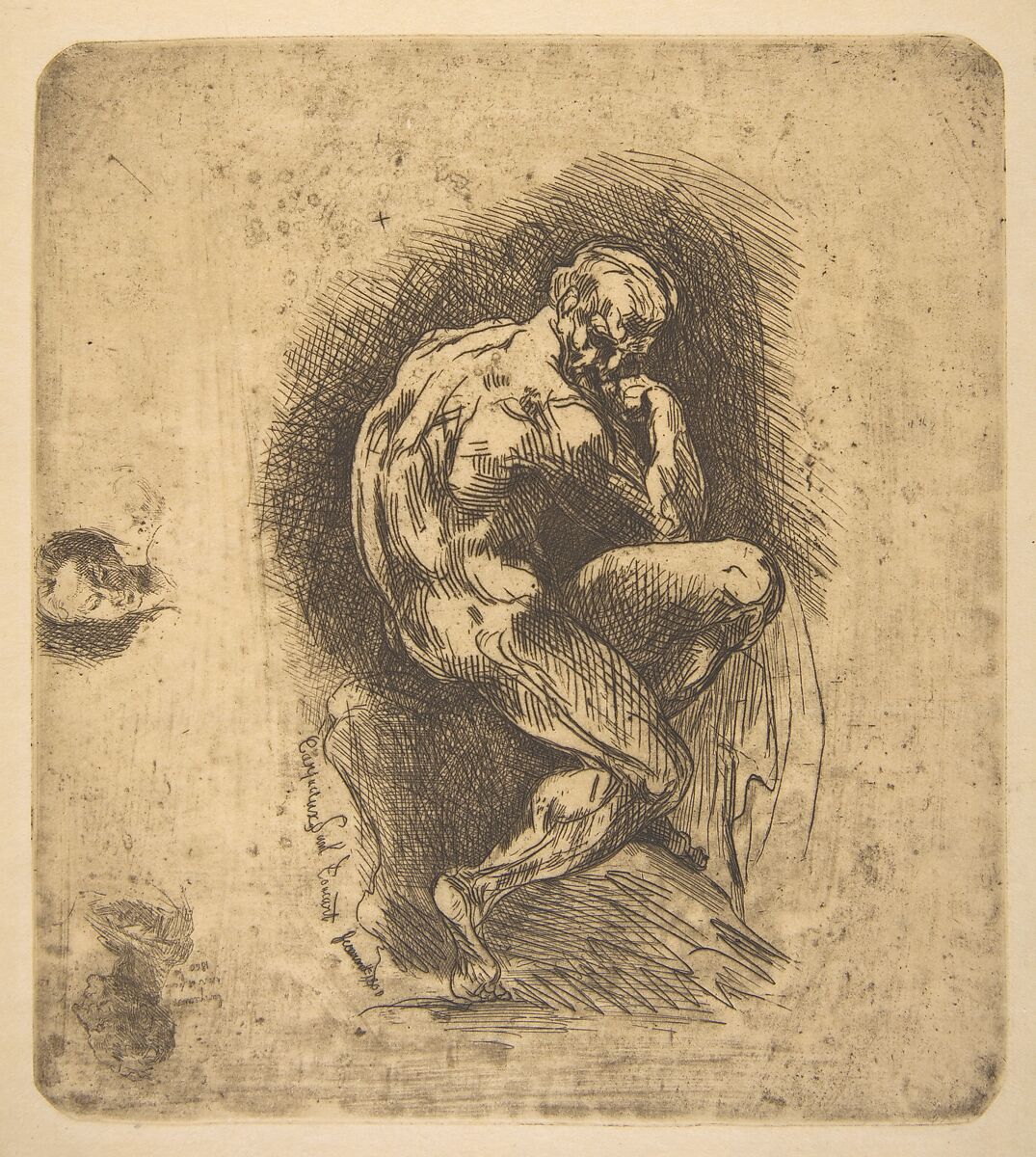 Ugolino, Jean-Baptiste Carpeaux  French, Etching