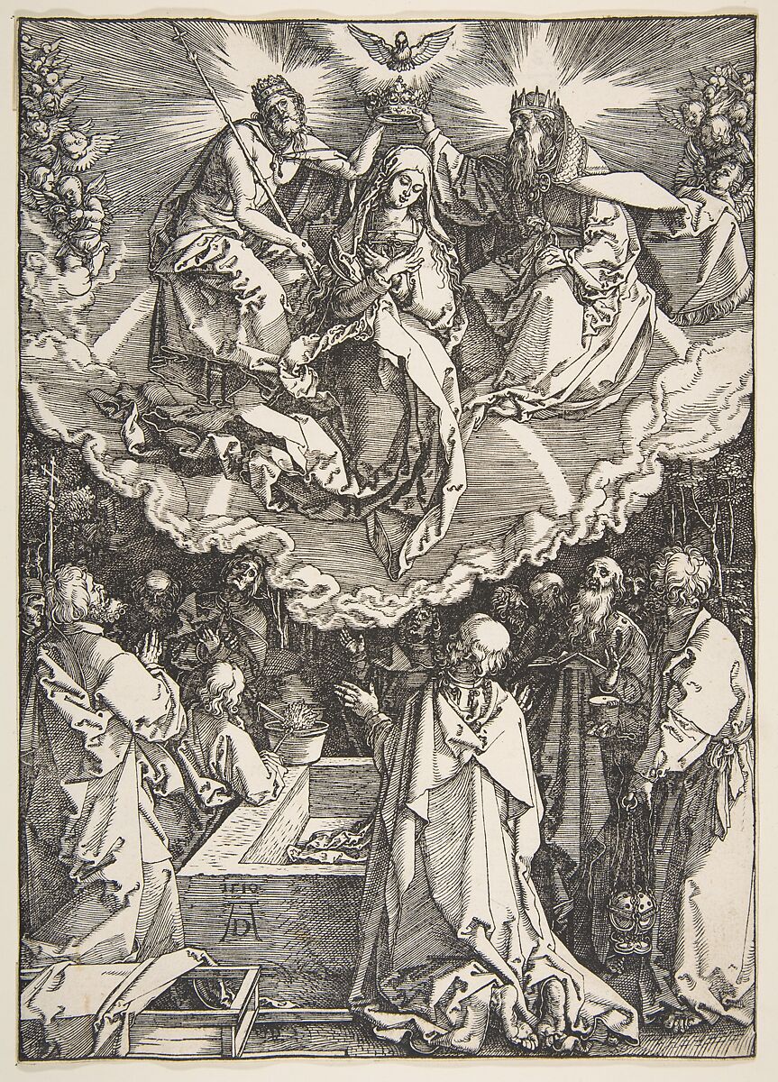 The Assumption and Coronation of the Virgin, from The Life of the Virgin, Albrecht Dürer (German, Nuremberg 1471–1528 Nuremberg), Woodcut 