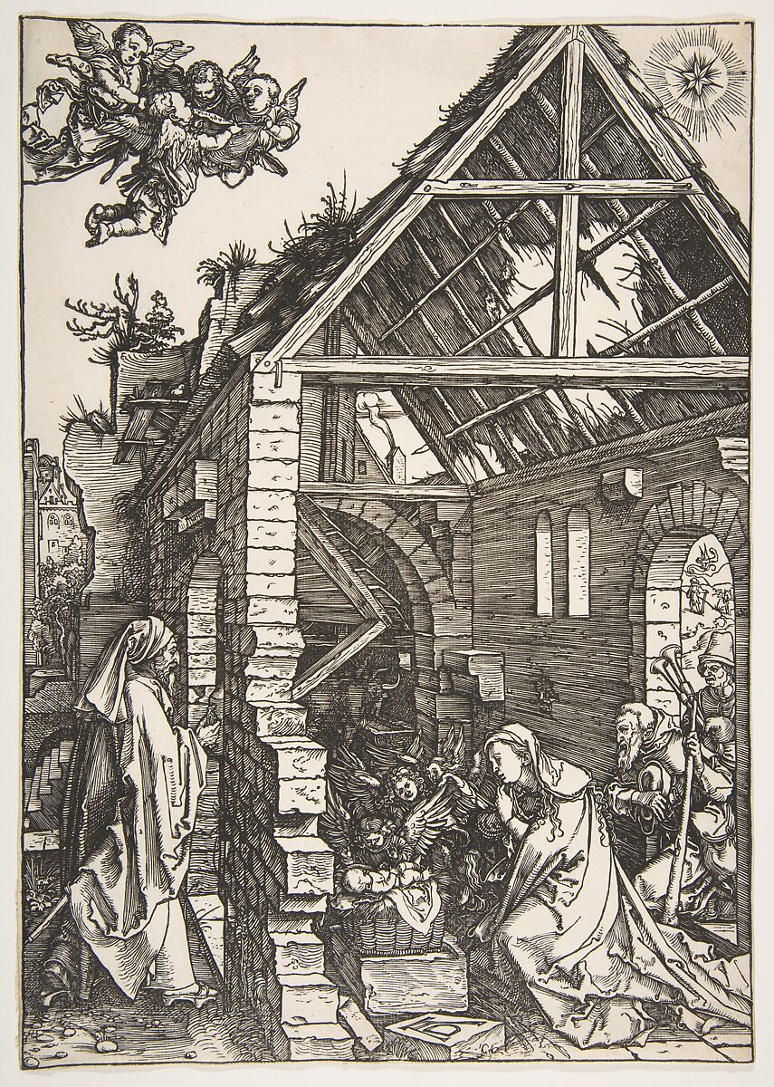 The Nativity, from The Life of the Virgin, Albrecht Dürer (German, Nuremberg 1471–1528 Nuremberg), Woodcut 