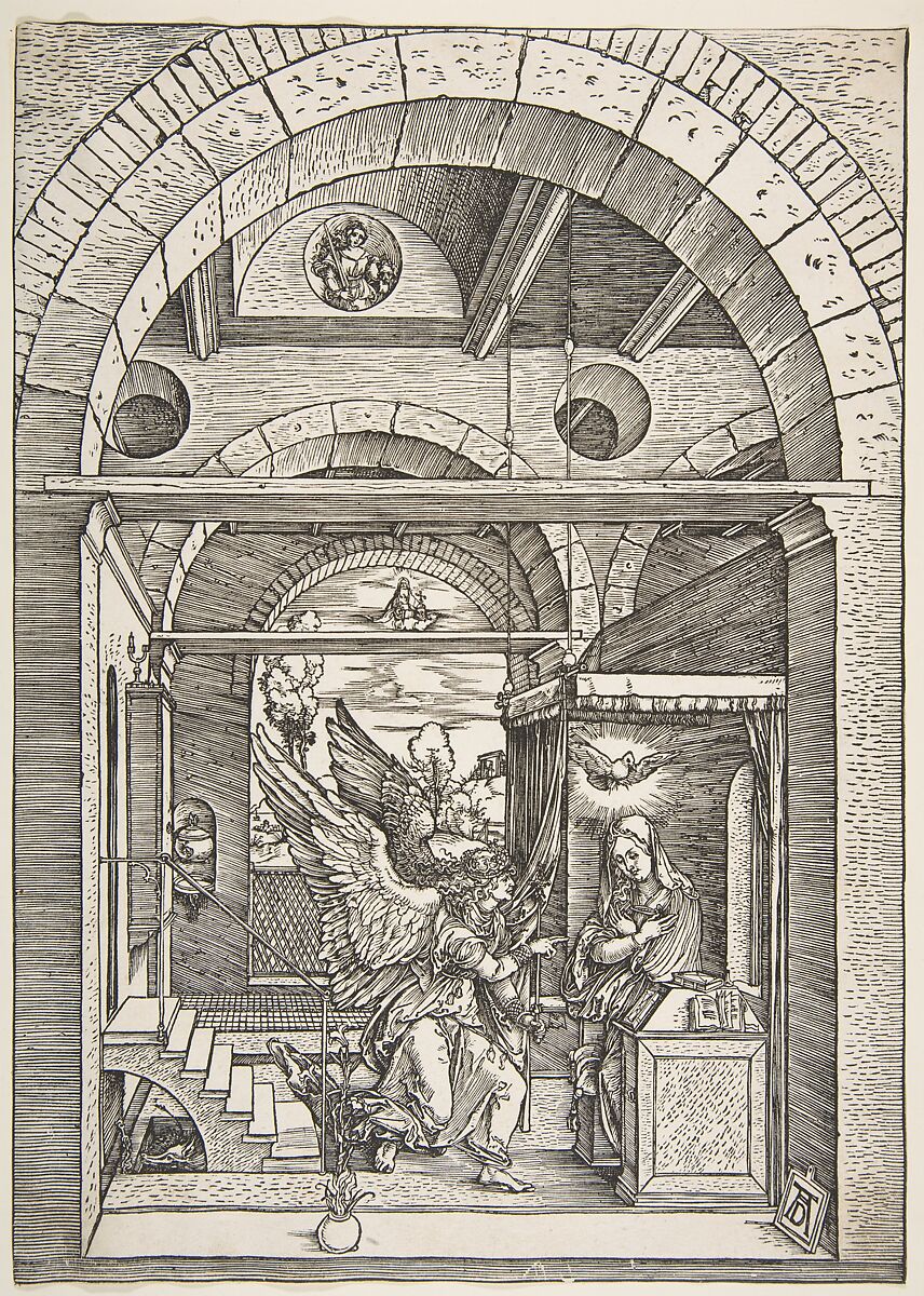 The Annunciation, from The Life of the Virgin, Albrecht Dürer (German, Nuremberg 1471–1528 Nuremberg), Woodcut 