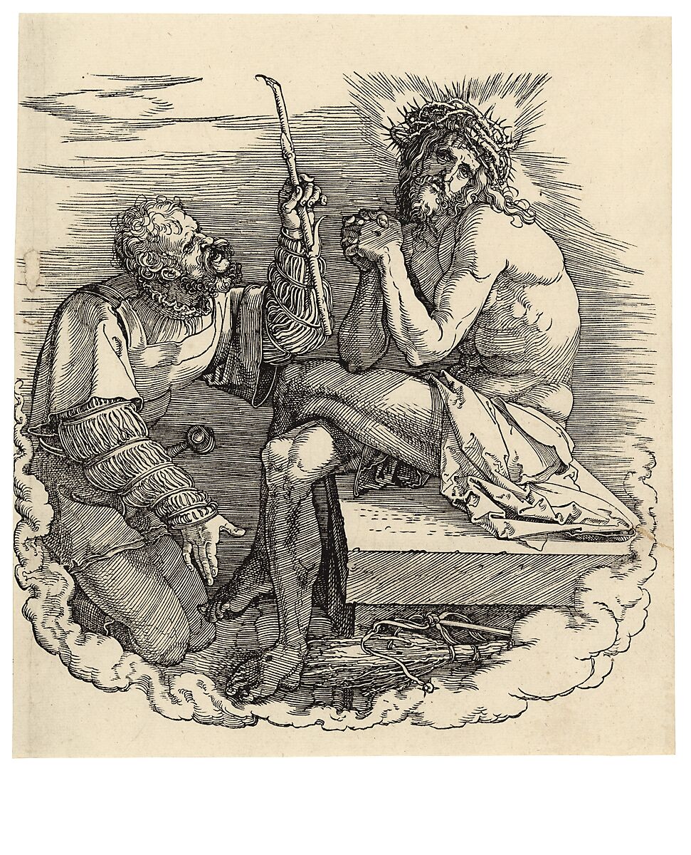 The Man of Sorrows Mocked by a Soldier, Frontispiece to the Great Passion, Albrecht Dürer (German, Nuremberg 1471–1528 Nuremberg), Woodcut