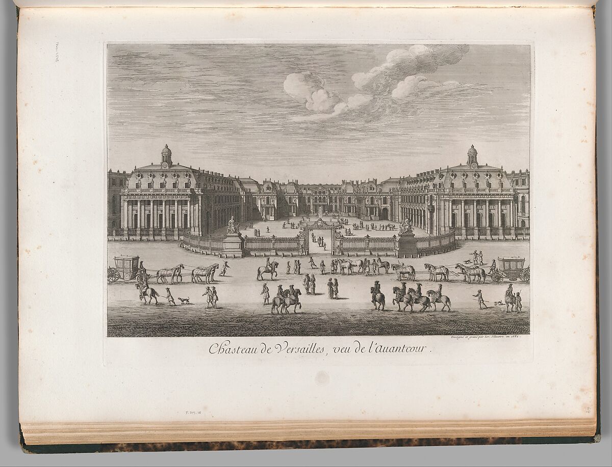 Château de Versailles seen from the forecourt, from Chalcographie du Louvre, Vol. 22