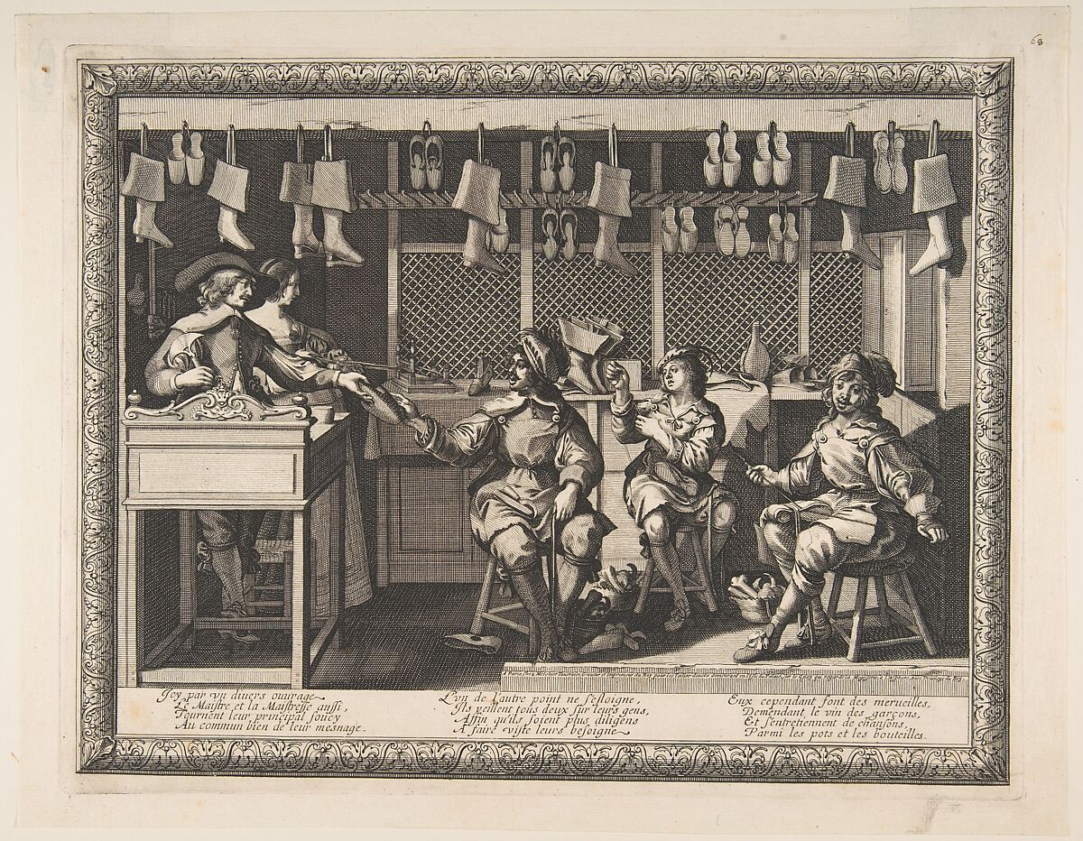 The Cobbler, Abraham Bosse (French, Tours 1602/04–1676 Paris), Etching 