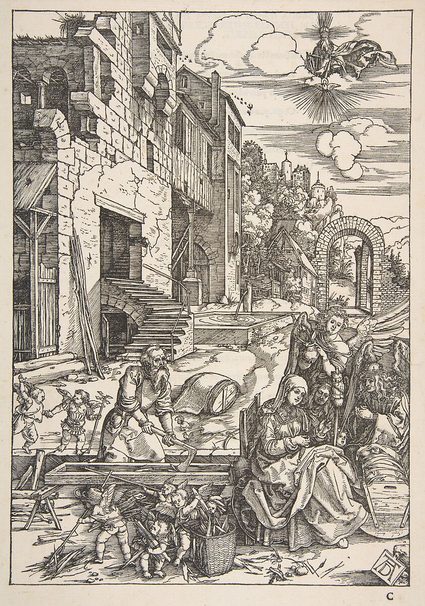 The Sojourn of The Holy Family in Egypt, from "The Life of the Virgin", Albrecht Dürer (German, Nuremberg 1471–1528 Nuremberg), Woodcut 