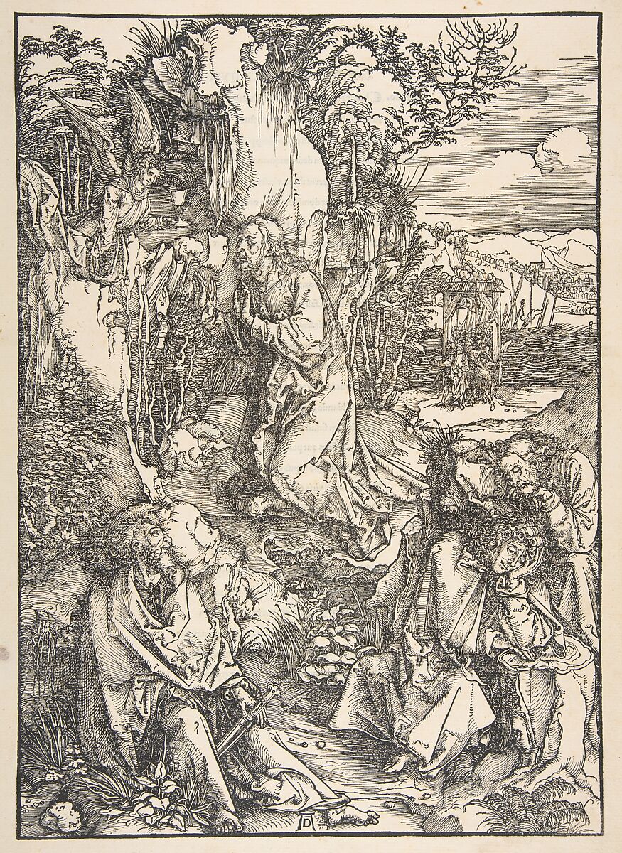 Christ on the Mount of Olives, from "The Large Passion", Albrecht Dürer (German, Nuremberg 1471–1528 Nuremberg), Woodcut 