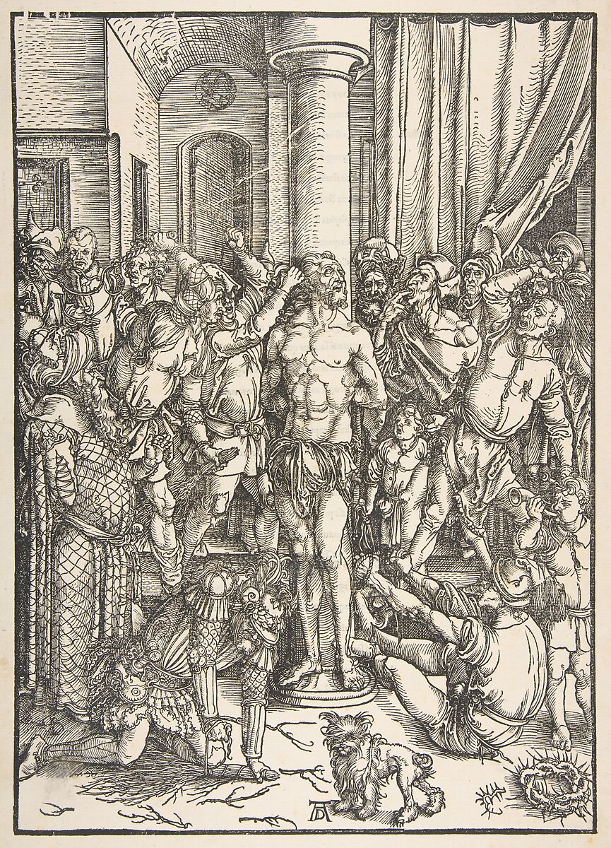 The Flagellation, from "The Large Passion", Albrecht Dürer (German, Nuremberg 1471–1528 Nuremberg), Woodcut 