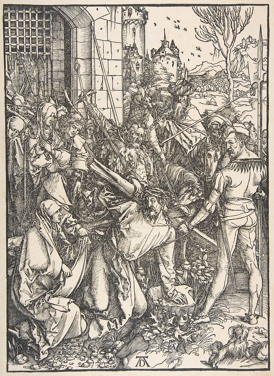 The Bearing of the Cross, from "The Large Passion", Albrecht Dürer (German, Nuremberg 1471–1528 Nuremberg), Woodcut 