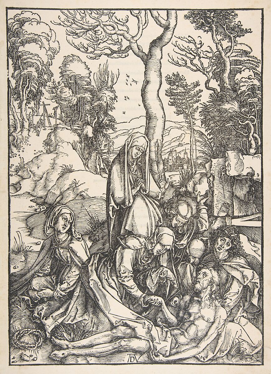 The Lamentation, from "The Large Passion", Albrecht Dürer (German, Nuremberg 1471–1528 Nuremberg), Woodcut 