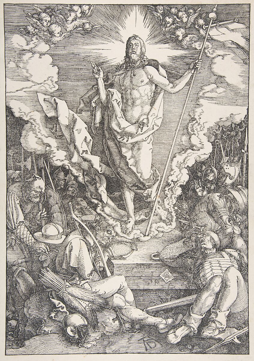 The Resurrection, from "The Large Passion", Albrecht Dürer (German, Nuremberg 1471–1528 Nuremberg), Woodcut 
