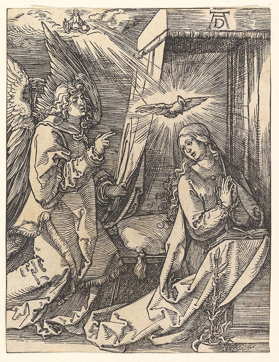 The Annunciation, from "The Small Passion", Albrecht Dürer (German, Nuremberg 1471–1528 Nuremberg), Woodcut 