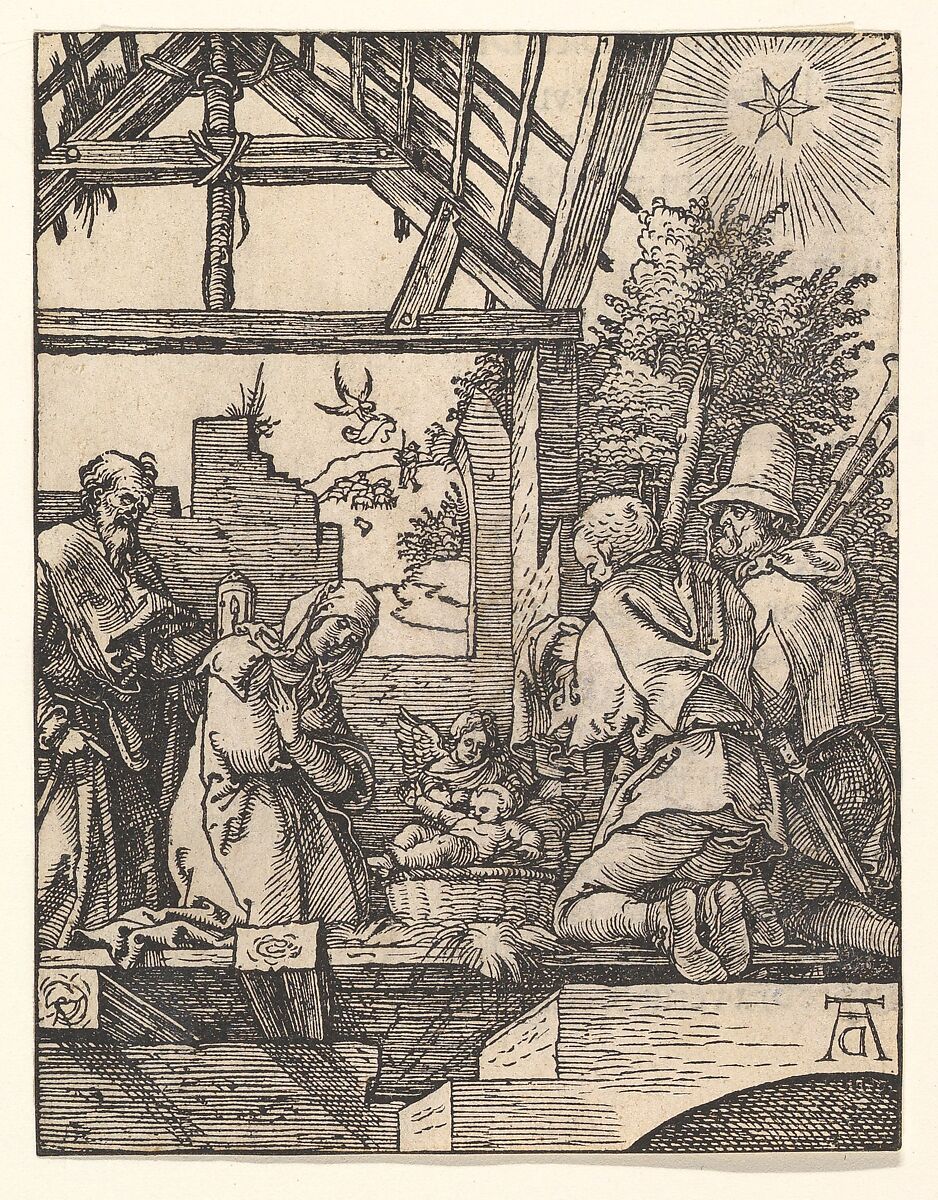 The Nativity, from "The Small Passion", Albrecht Dürer (German, Nuremberg 1471–1528 Nuremberg), Woodcut 