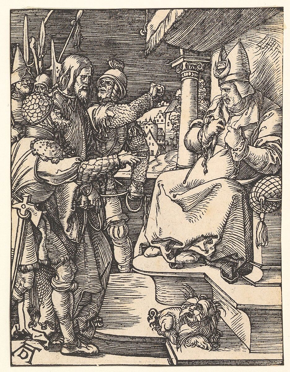 Christ Before Caiaphas, from "The Small Passion", Albrecht Dürer (German, Nuremberg 1471–1528 Nuremberg), Woodcut 
