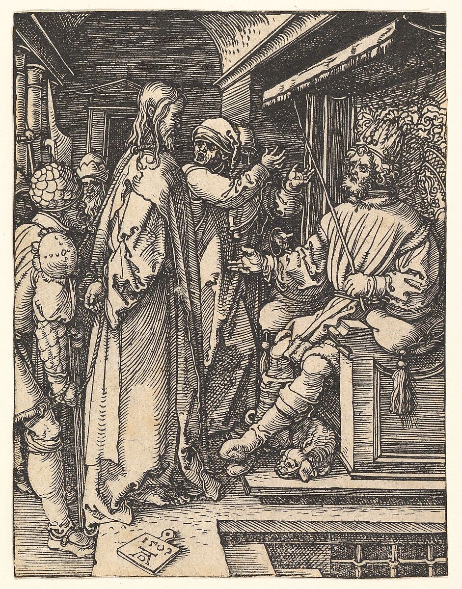 Christ Before Herod, from "The Small Passion", Albrecht Dürer (German, Nuremberg 1471–1528 Nuremberg), Woodcut 