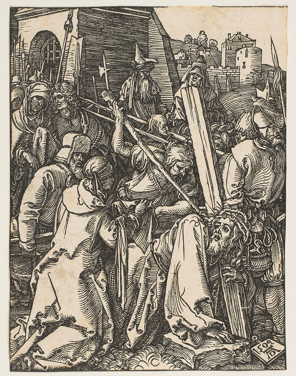 Christ Carrying the Cross, from "The Small Passion", Albrecht Dürer (German, Nuremberg 1471–1528 Nuremberg), Woodcut 