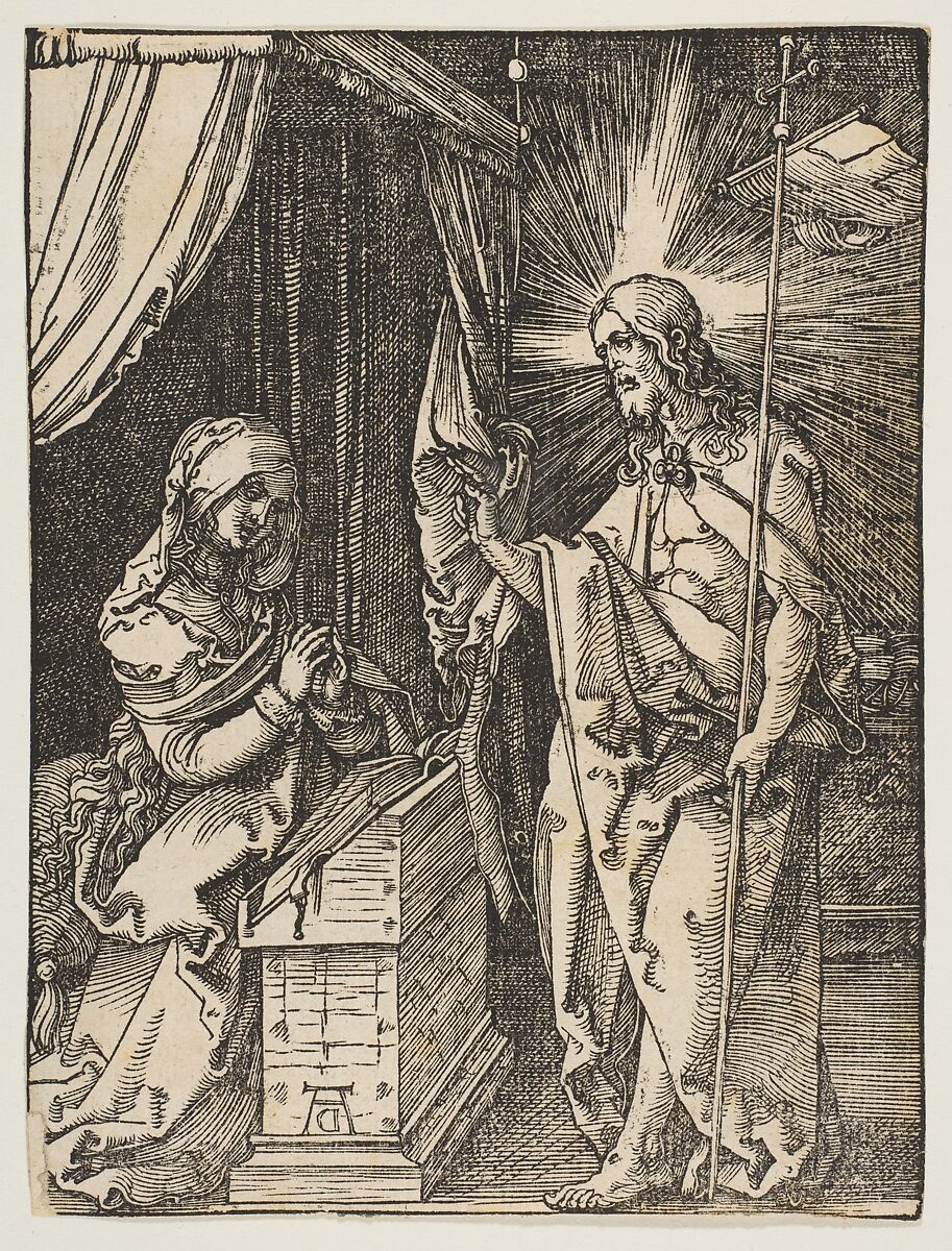 Christ Appearing to His Mother, from "The Small Passion", Albrecht Dürer (German, Nuremberg 1471–1528 Nuremberg), Woodcut 