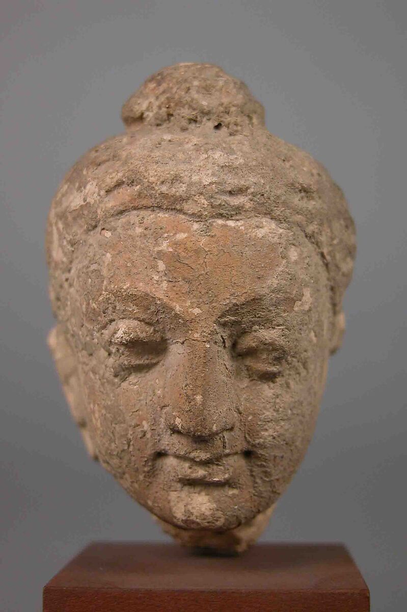 Head of Buddha, Stucco, Pakistan (ancient region of Gandhara) 