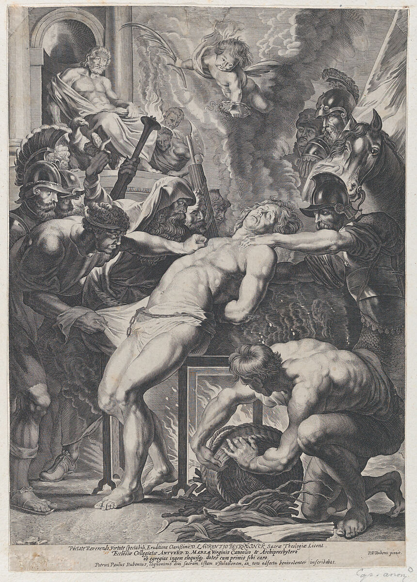 Saint Lawrence at the Stake, Anonymous, Engraving; copy (undescribed) 