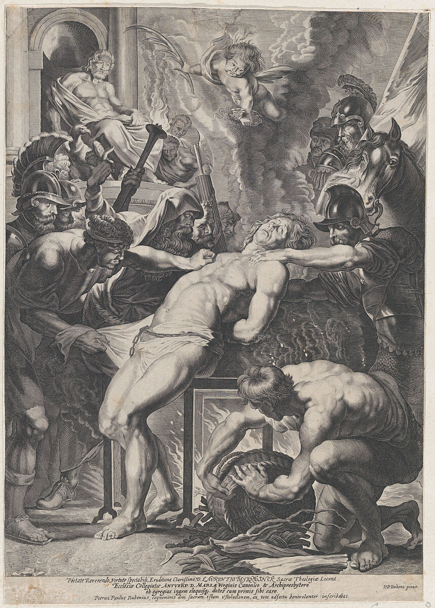 Saint Lawrence at the Stake, Anonymous, Engraving; copy (undescribed)