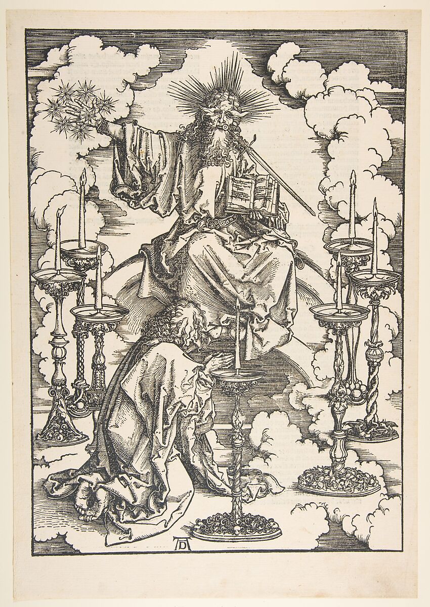 The Vision of the Seven Candlesticks, from "The Apocalypse", Albrecht Dürer (German, Nuremberg 1471–1528 Nuremberg), Woodcut 