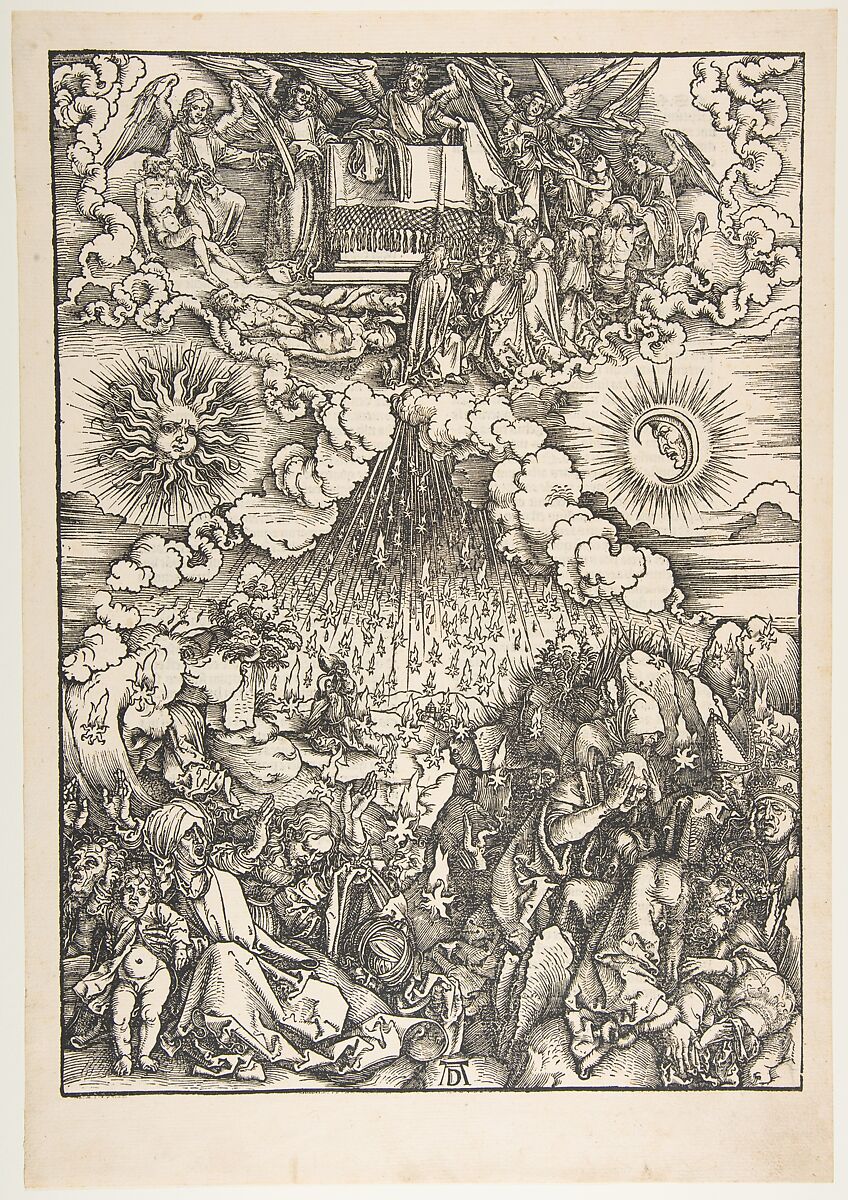 The Opening of the Fifth and Sixth Seals, from "The Apocalypse", Albrecht Dürer (German, Nuremberg 1471–1528 Nuremberg), Woodcut 