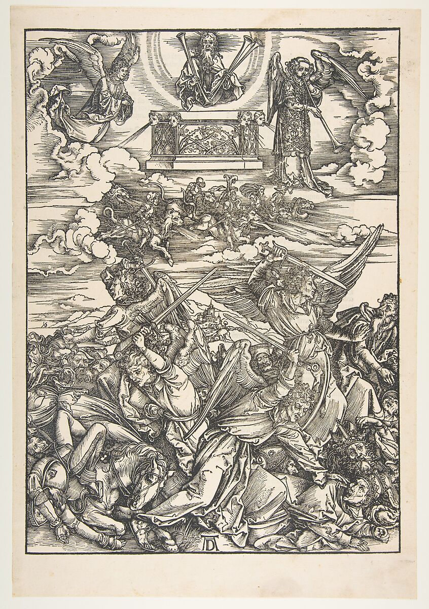 The Four Avenging Angels, from "The Apocalypse", Albrecht Dürer (German, Nuremberg 1471–1528 Nuremberg), Woodcut 