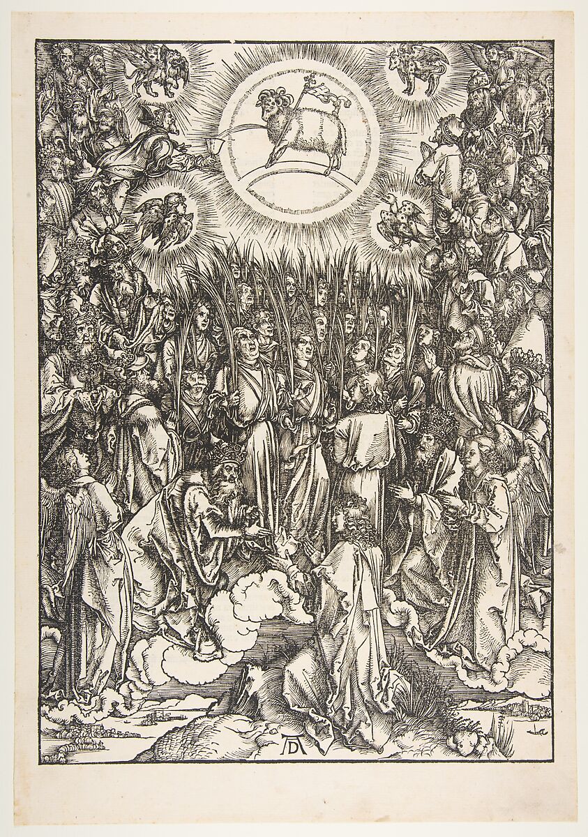 The Adoration of the Lamb, from "The Apocalypse", Albrecht Dürer (German, Nuremberg 1471–1528 Nuremberg), Woodcut 