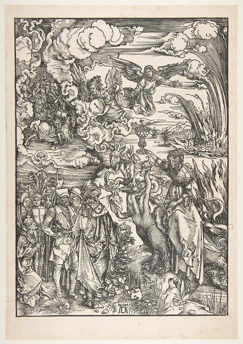 The Babylonian Whore, from "The Apocalypse", Albrecht Dürer (German, Nuremberg 1471–1528 Nuremberg), Woodcut 