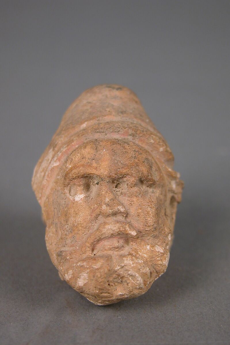 Head of an Iranian Nomad, Stucco, Pakistan (ancient region of Gandhara) 