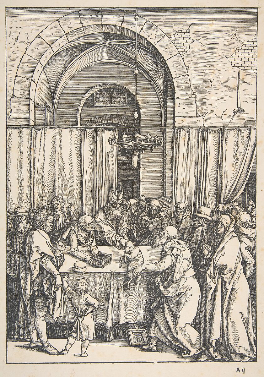 The Rejection of Joachim's Offering, from "The Life of the Virgin", Albrecht Dürer (German, Nuremberg 1471–1528 Nuremberg), Woodcut 