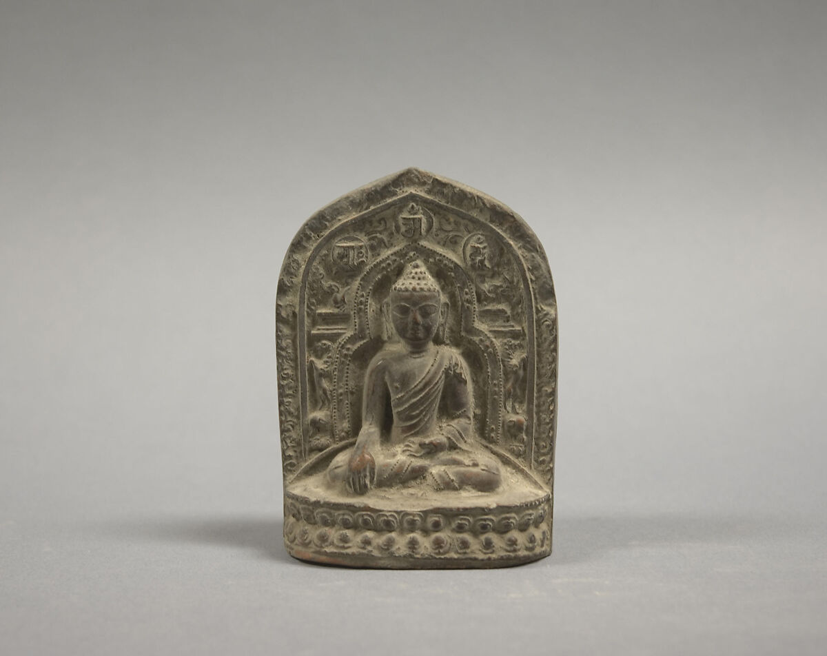 Seated Buddha, Unglazed pottery, Tibet 