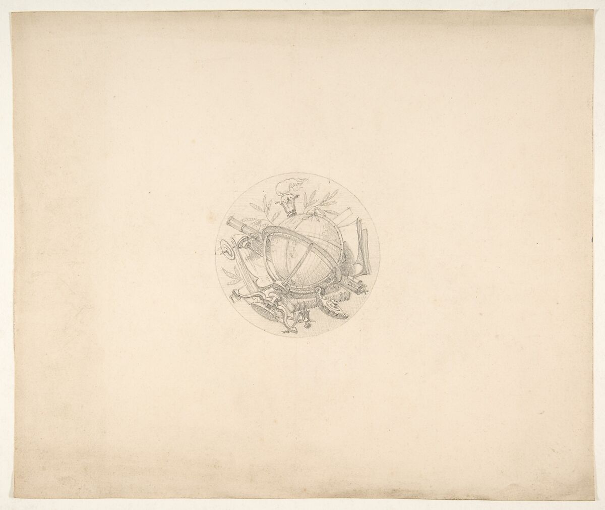 Allegory of the Liberal Arts (Astronomy), Jules-Edmond-Charles Lachaise (French, died 1897), Graphite 
