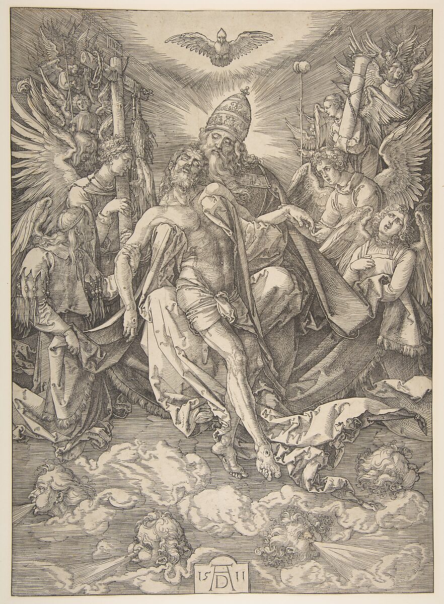 The Holy Trinity, Albrecht Dürer (German, Nuremberg 1471–1528 Nuremberg), Woodcut 