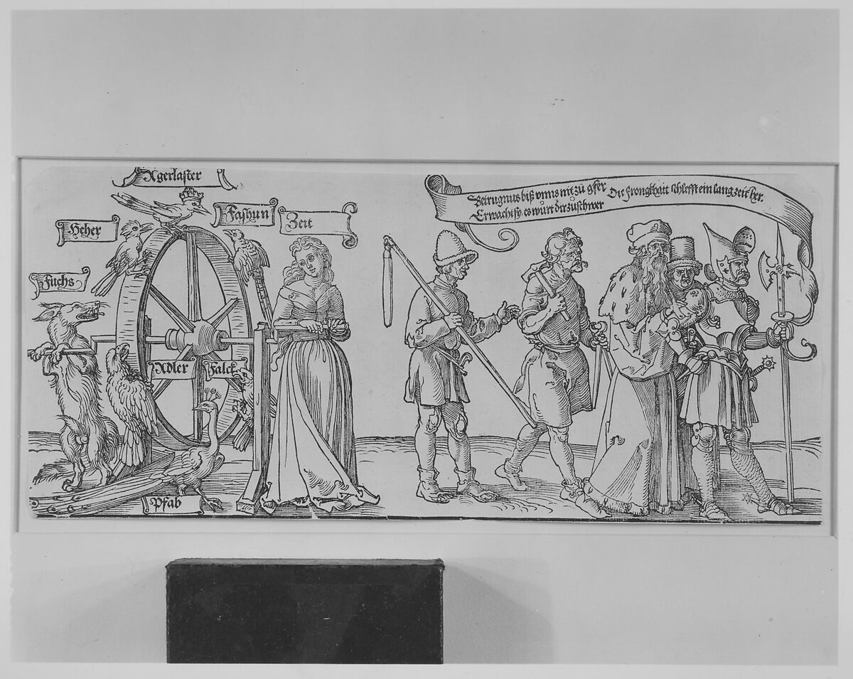 The Tapestry at Michelfeld, Albrecht Dürer (German, Nuremberg 1471–1528 Nuremberg), Woodcut