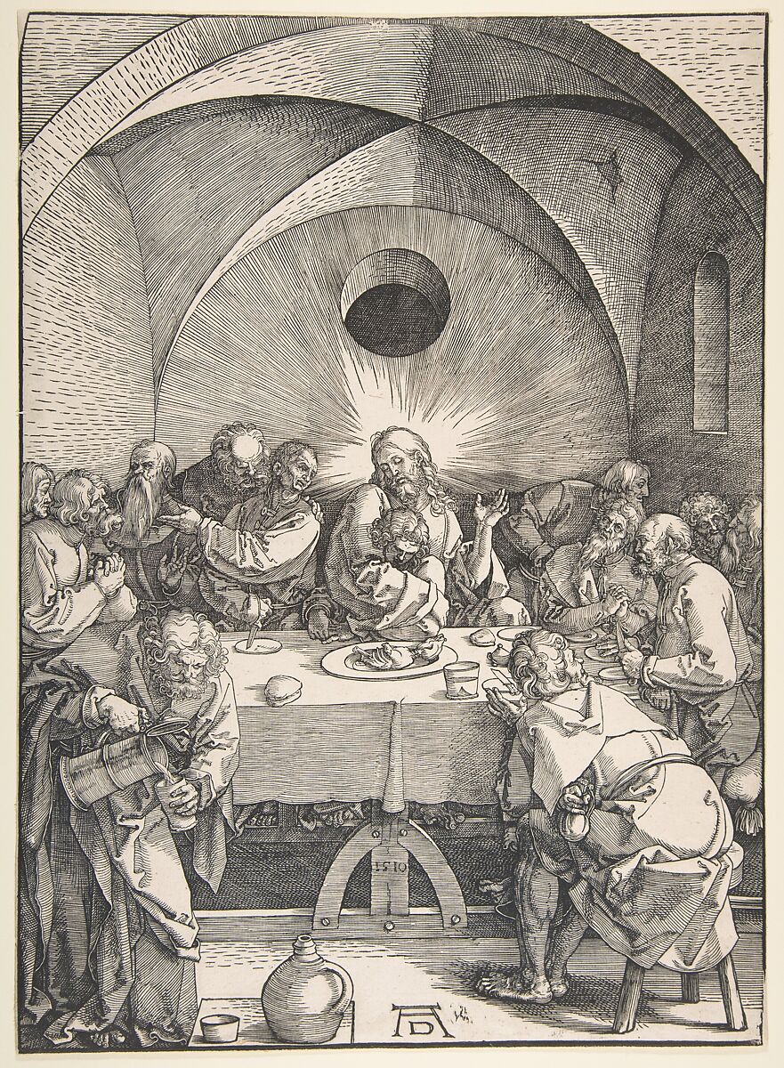 The Last Supper, Albrecht Dürer (German, Nuremberg 1471–1528 Nuremberg), Woodcut 