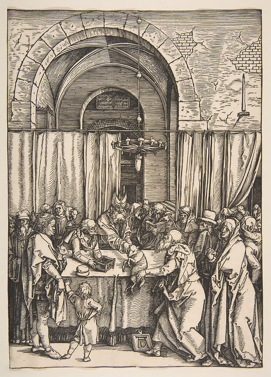 The Rejection of Joachim's Offering, from The Life of the Virgin, Albrecht Dürer (German, Nuremberg 1471–1528 Nuremberg), Woodcut 