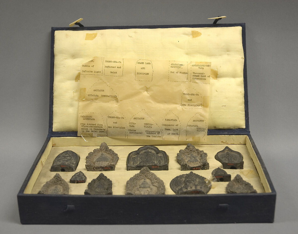 Votive Plaque with Amitāyus, Clay, Tibet