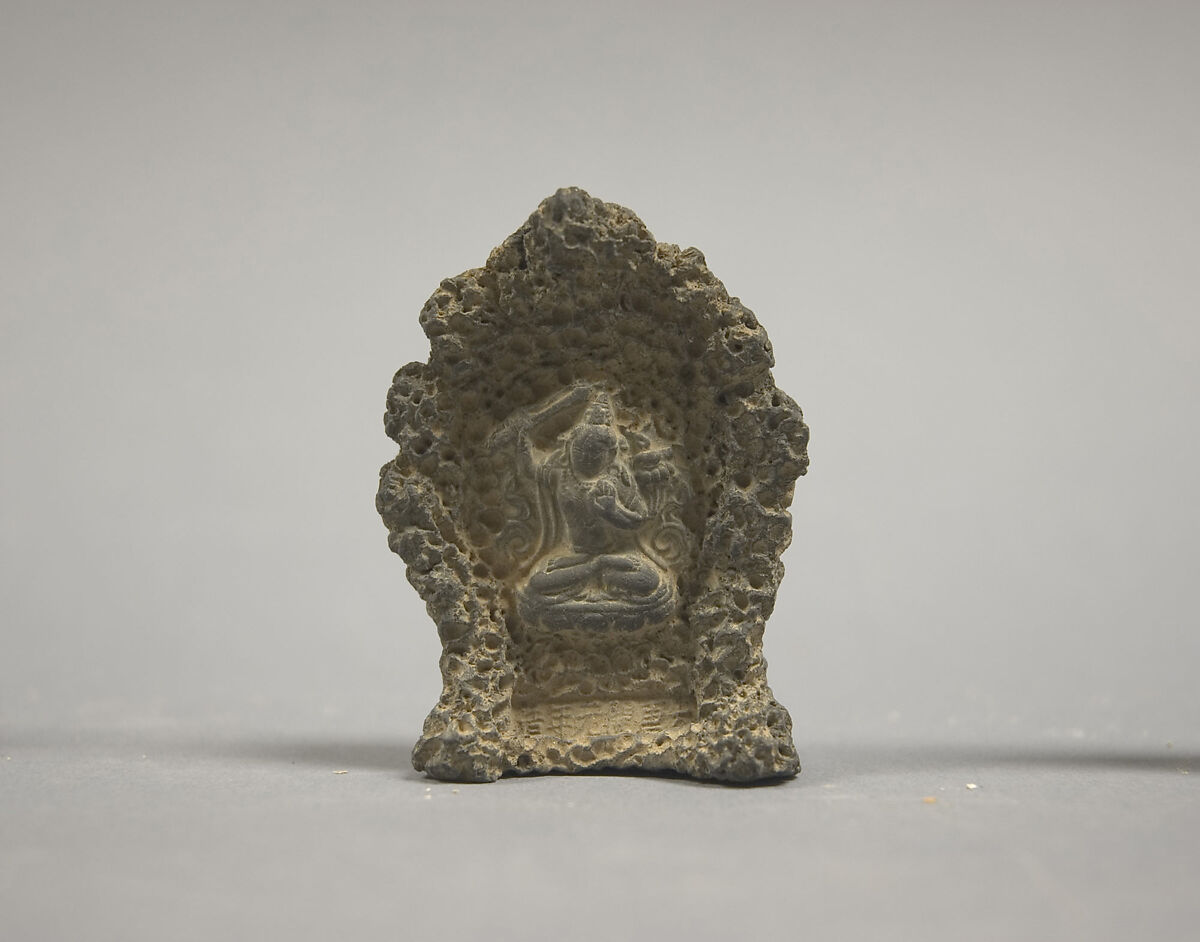 Votive Plaque with Manjushri, Clay, Tibet 