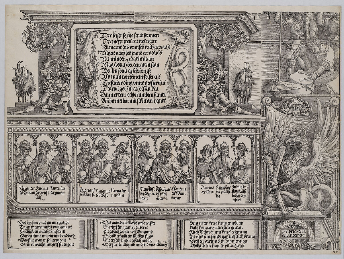 Arch of Honor, Albrecht Dürer (German, Nuremberg 1471–1528 Nuremberg), Woodcut