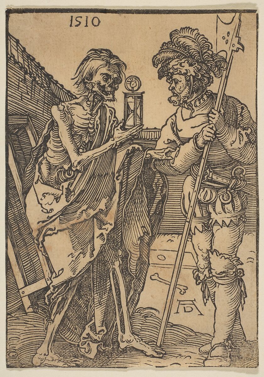Death and the Lansquenet, Albrecht Dürer (German, Nuremberg 1471–1528 Nuremberg), Woodcut 