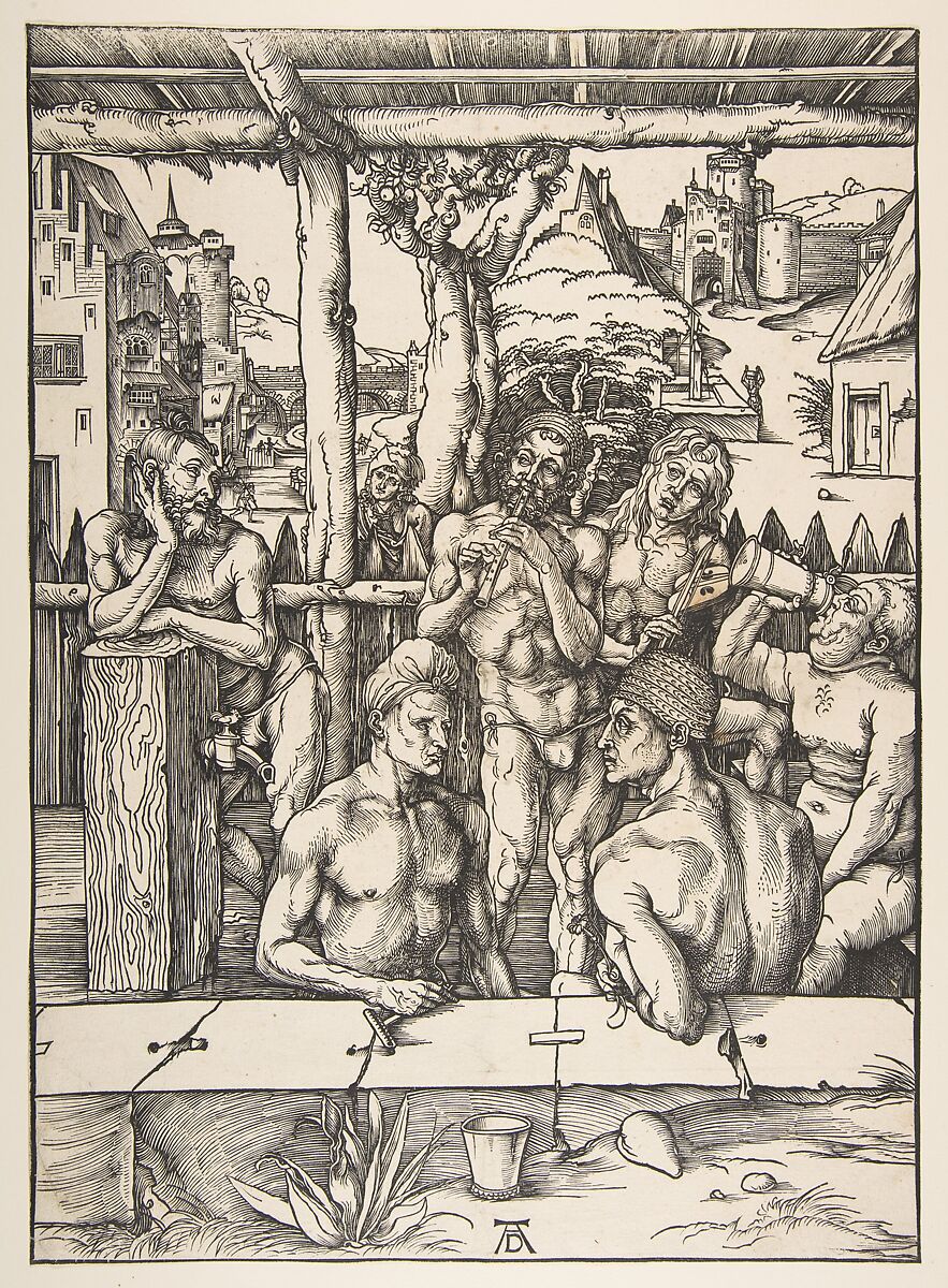 The Bath House, Albrecht Dürer (German, Nuremberg 1471–1528 Nuremberg), Woodcut 