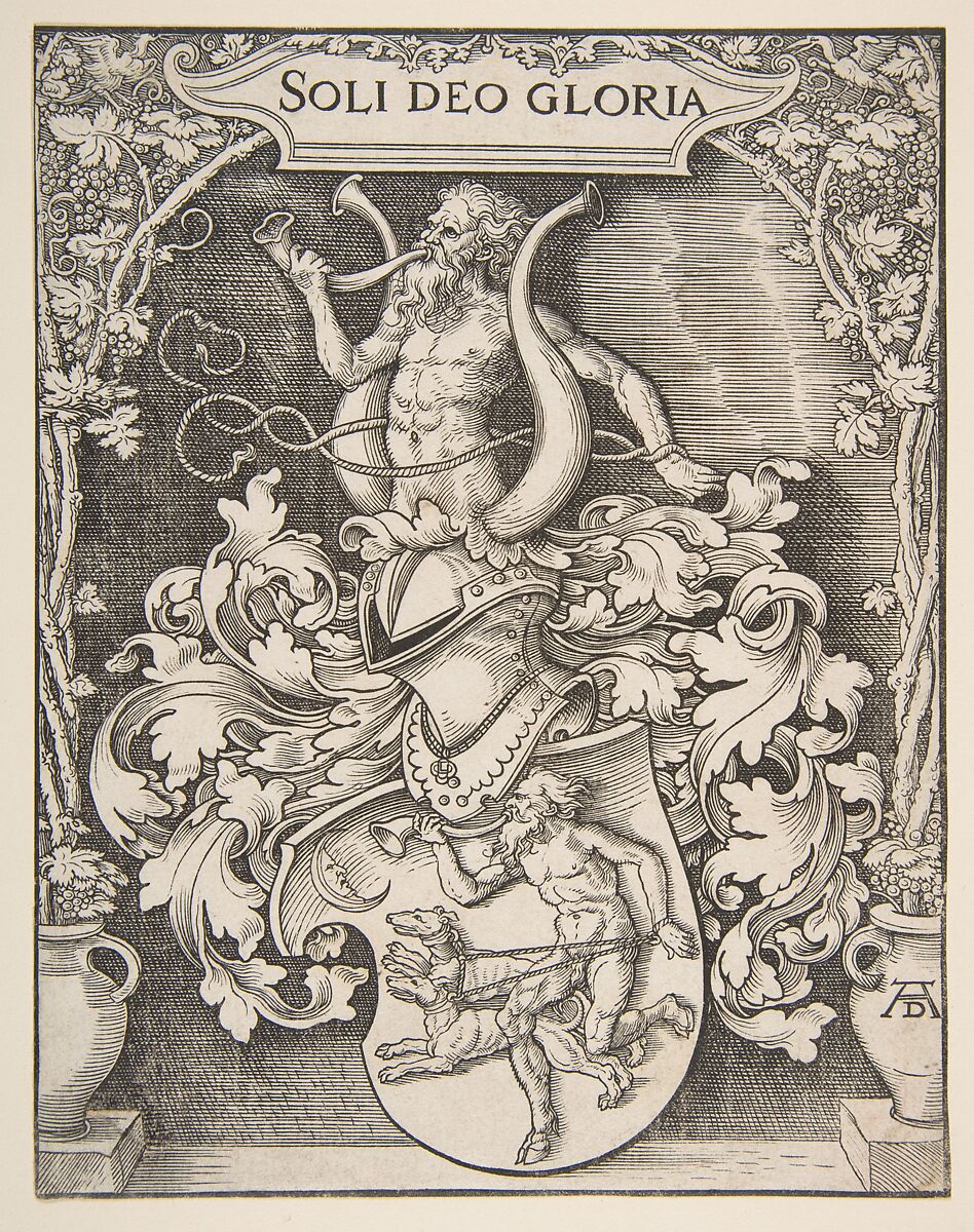 Coat of Arms of Johann Tscherte, Albrecht Dürer (German, Nuremberg 1471–1528 Nuremberg), Woodcut 
