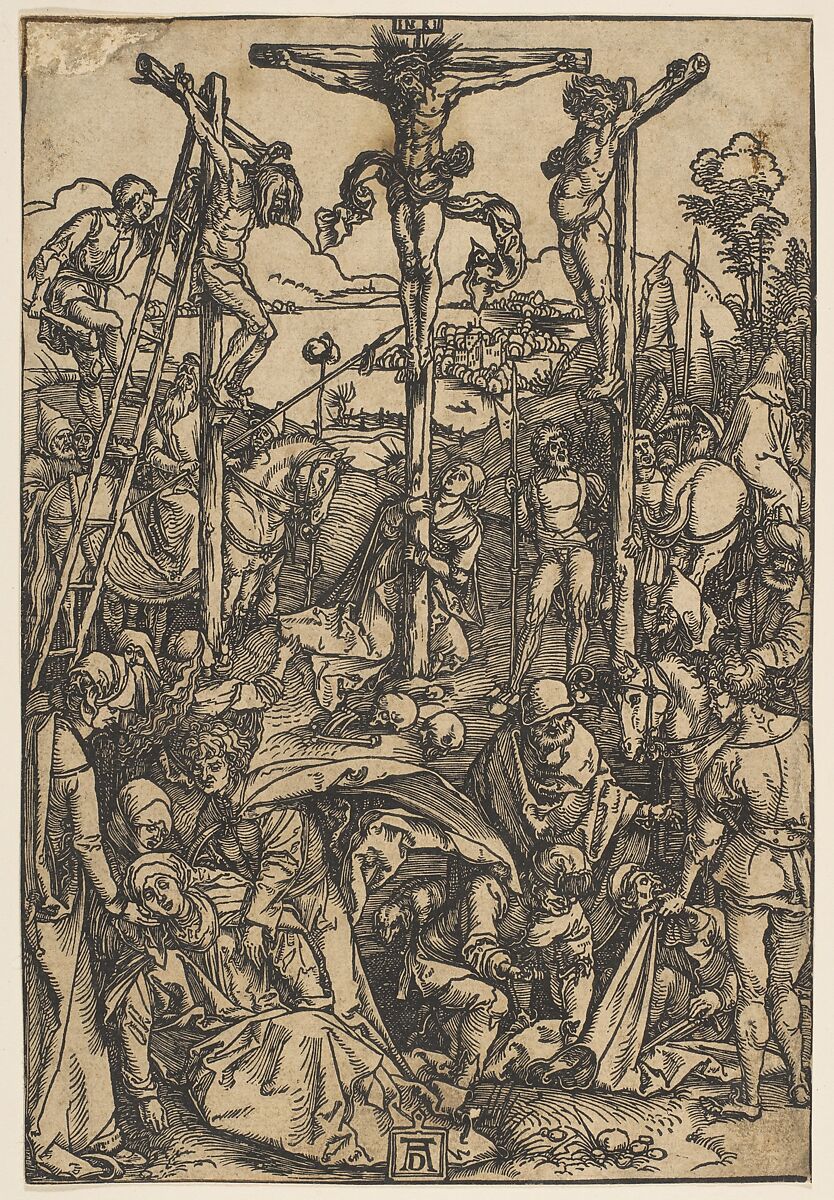 Calvary with the Three Crosses, Albrecht Dürer (German, Nuremberg 1471–1528 Nuremberg), Woodcut 
