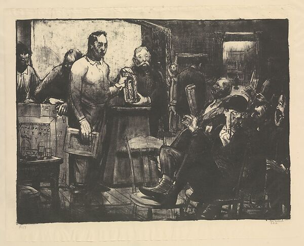 The Jury, George Bellows (American, Columbus, Ohio 1882–1925 New York), Lithograph 